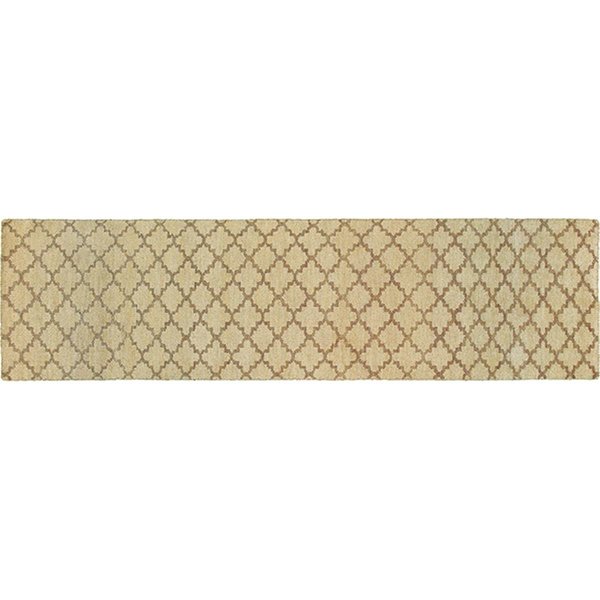 Espectaculo Maddox 5650 Hand Knotted Wool Runner Rug, Beige - 22 ft. 6 in. x 10 ft. ES1887467